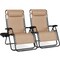 Best Choice Products Set of 2 Extra Wide Zero Gravity Lounge Chair Recliners w/ Cup Holder
